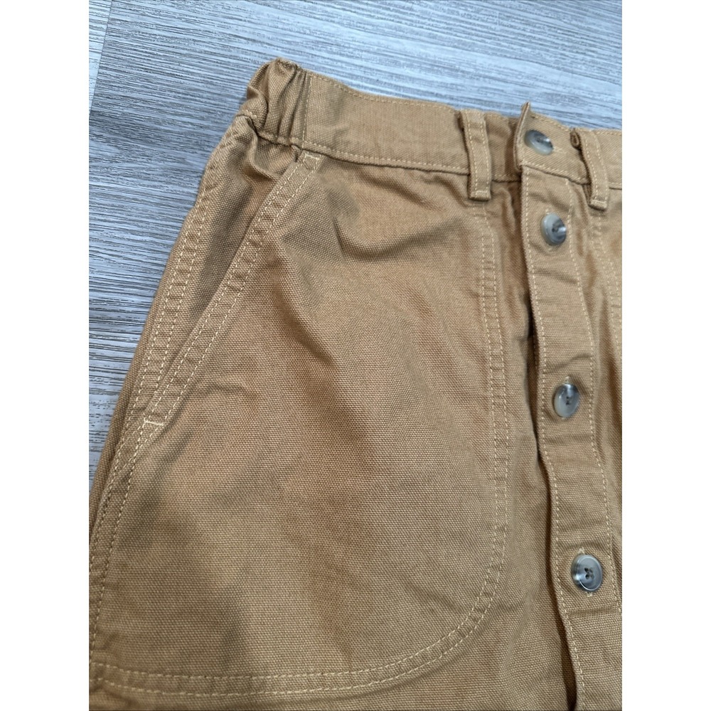 Patagonia Point Reyes Canvas Skirt Denim Size Xs Brown Button Front Denim A Line - Picture 4 of 9
